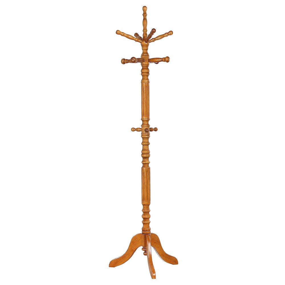 Elegant Wooden Coat Rack Stand – Freestanding Coat Tree with Hooks