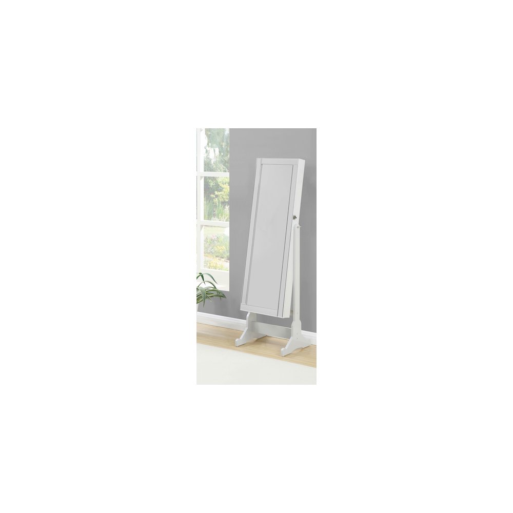 Yvonne Cheval Mirror with Jewelry Storage Dove Grey