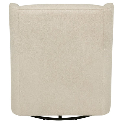 Serra Boucle Upholstered Swivel Glider Recliner Sandy Beige