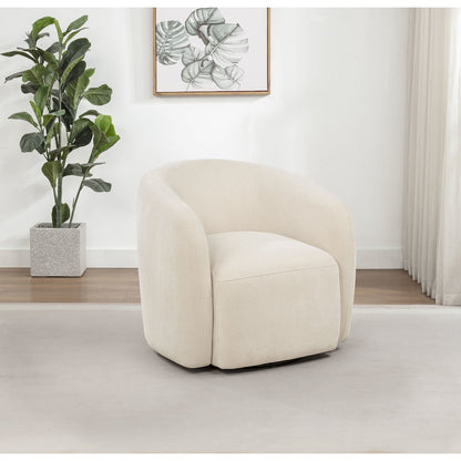 Gerley Chenille Upholstered Swivel Accent Chair Beige