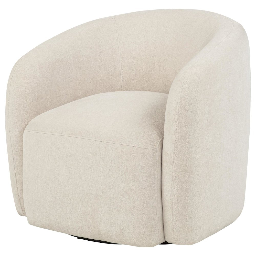 Gerley Chenille Upholstered Swivel Accent Chair Beige