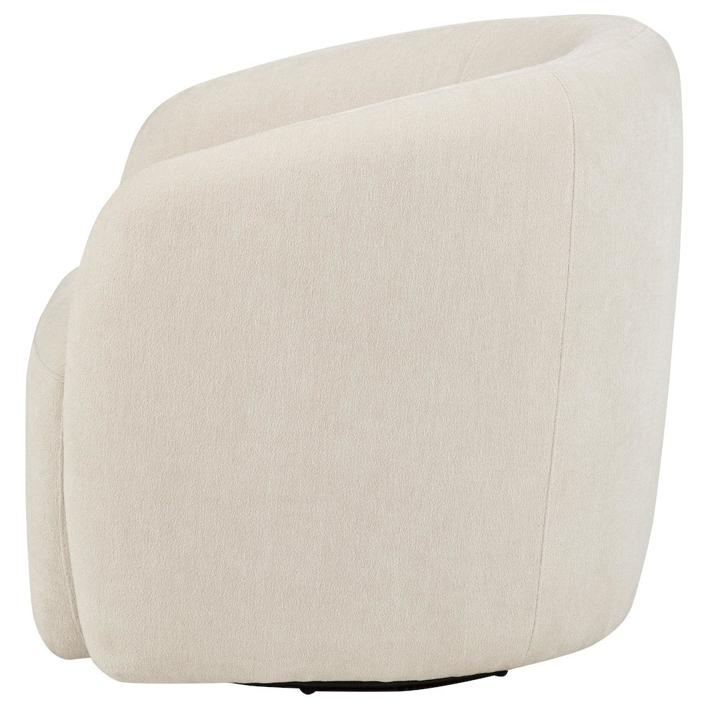 Gerley Chenille Upholstered Swivel Accent Chair Beige