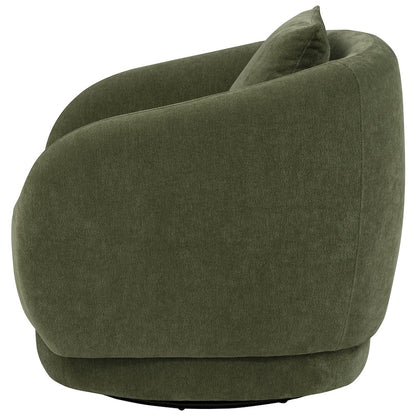 Arnaud Chenille Upholstered Swivel Accent Chair Green