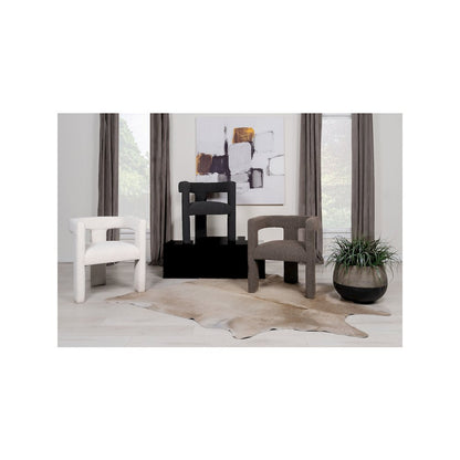 Petra Boucle Upholstered Accent Side Chair Chocolate Brown