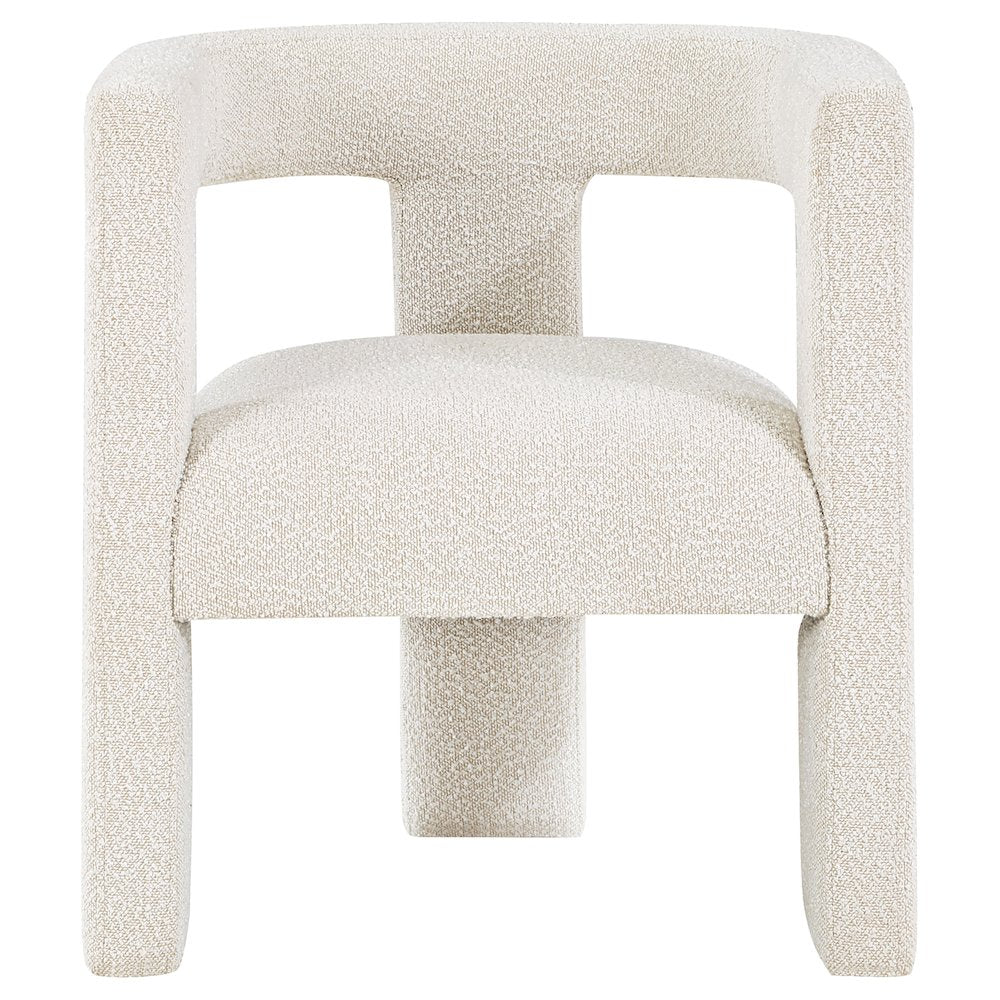 Petra Boucle Upholstered Accent Side Chair White