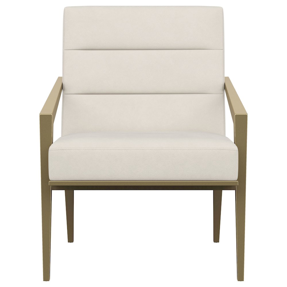 Kirra Upholstered Metal Arm Accent Chair Cream