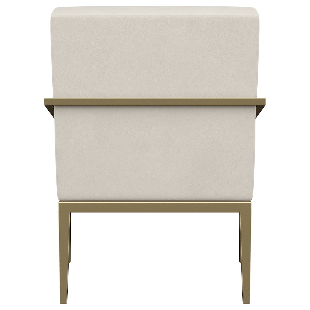 Kirra Upholstered Metal Arm Accent Chair Cream