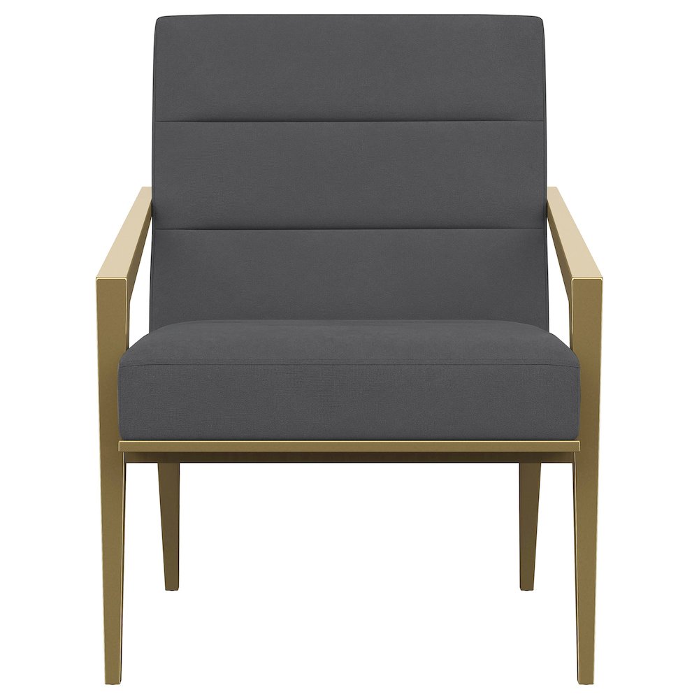 Kirra Upholstered Metal Arm Accent Chair Dark Grey