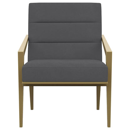 Kirra Upholstered Metal Arm Accent Chair Dark Grey