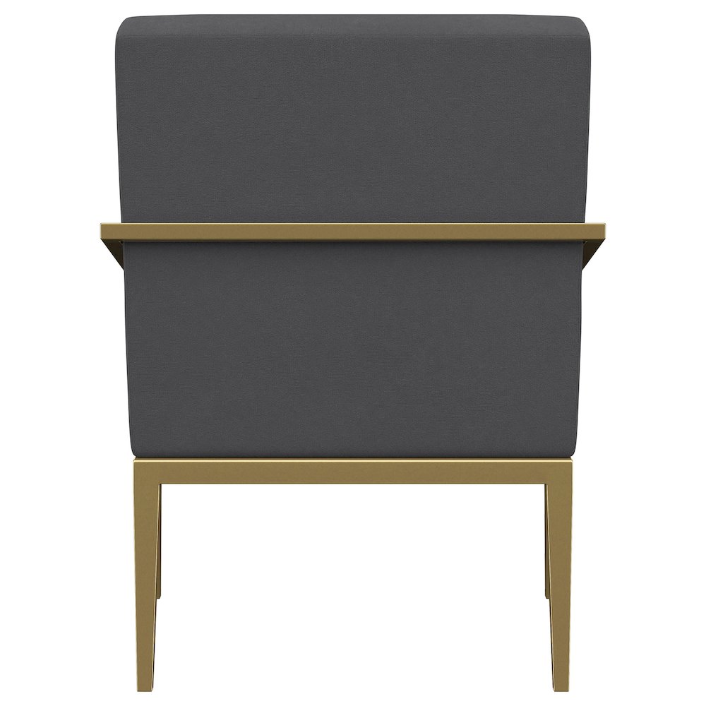 Kirra Upholstered Metal Arm Accent Chair Dark Grey