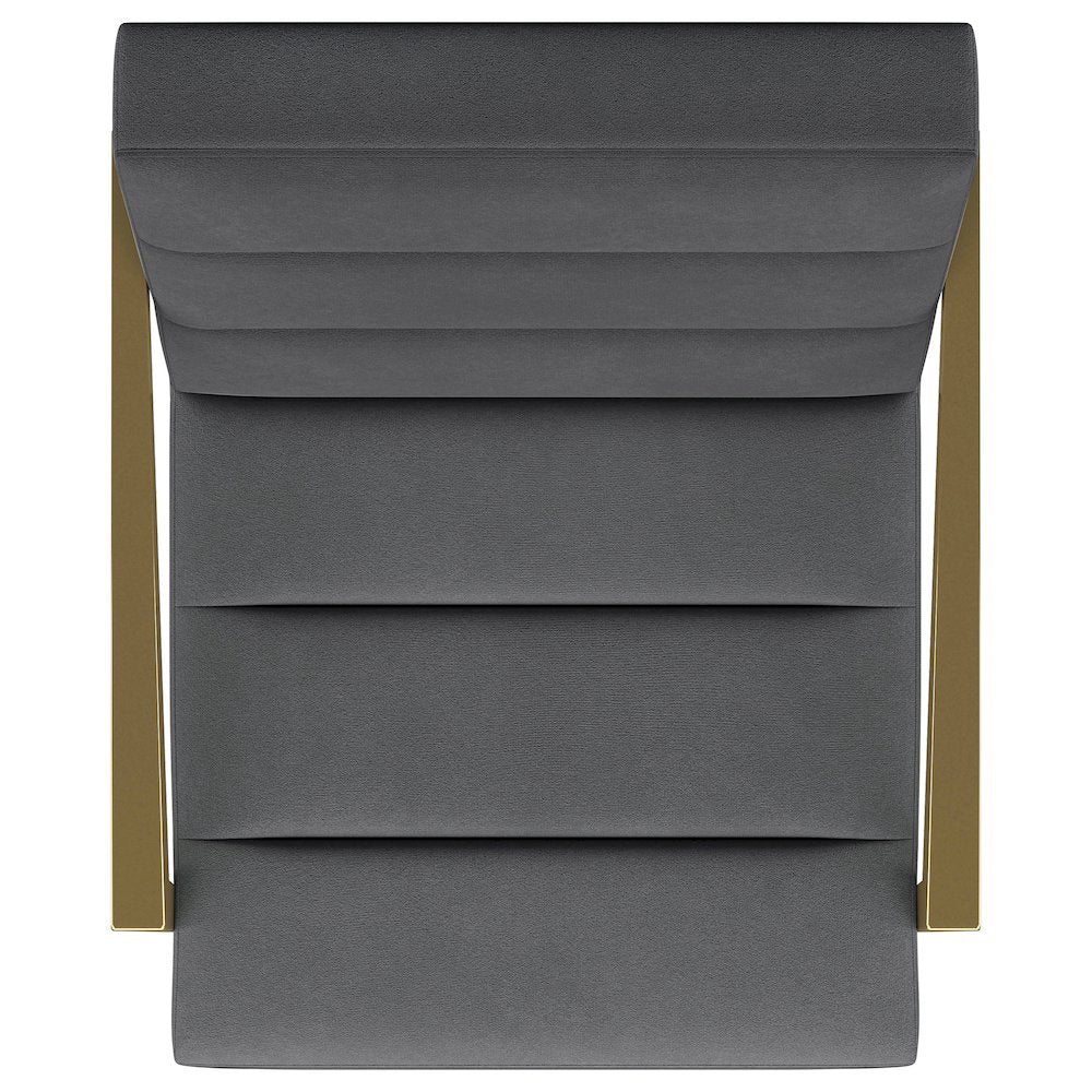 Kirra Upholstered Metal Arm Accent Chair Dark Grey