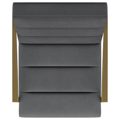 Kirra Upholstered Metal Arm Accent Chair Dark Grey