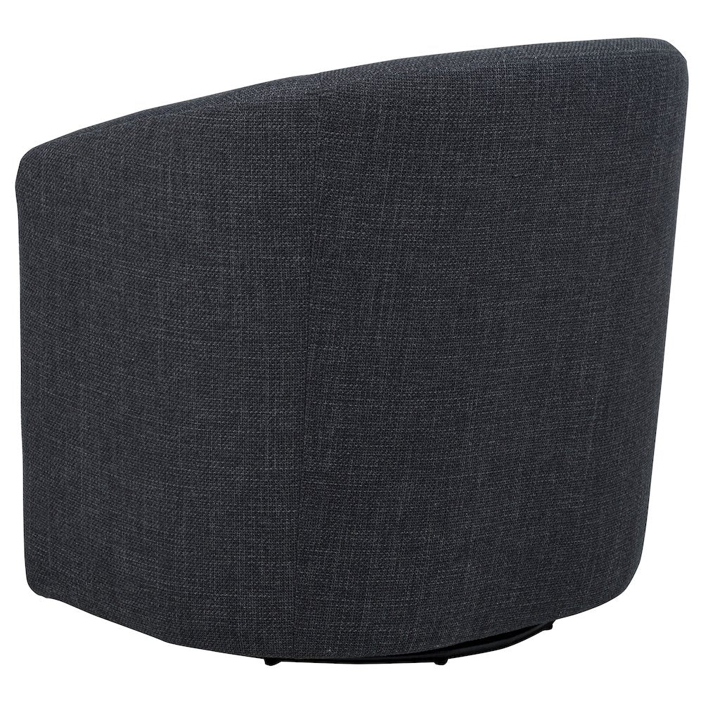 Mossbrook Fabric Upholstered Swivel Accent Chair Anthracite