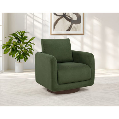 Iris Fabric Upholstered Swivel Accent Chair Matcha