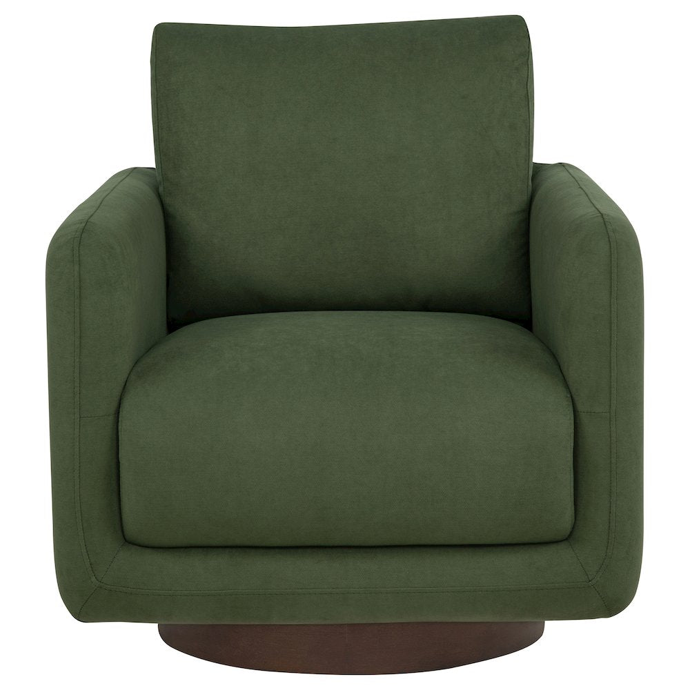Iris Fabric Upholstered Swivel Accent Chair Matcha