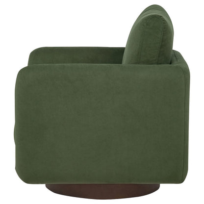 Iris Fabric Upholstered Swivel Accent Chair Matcha