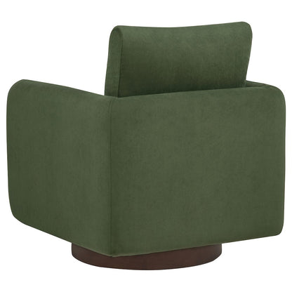 Iris Fabric Upholstered Swivel Accent Chair Matcha
