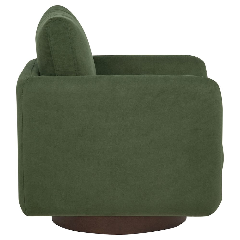 Iris Fabric Upholstered Swivel Accent Chair Matcha