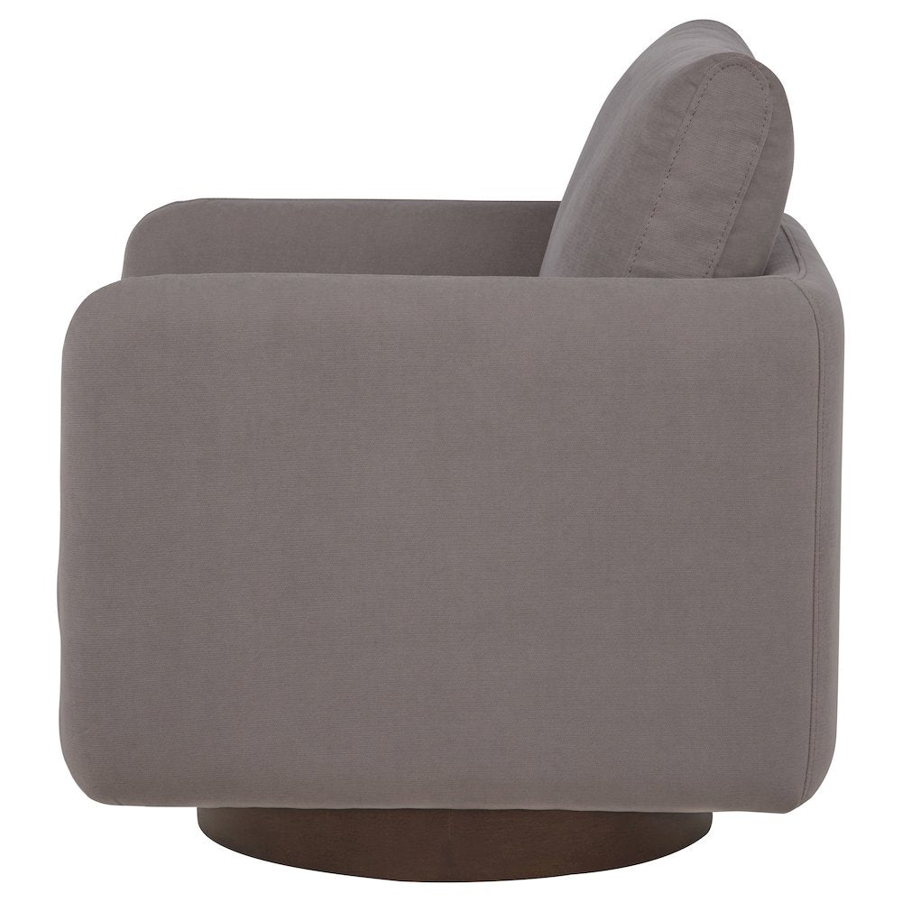 Iris Fabric Upholstered Swivel Accent Chair Stone