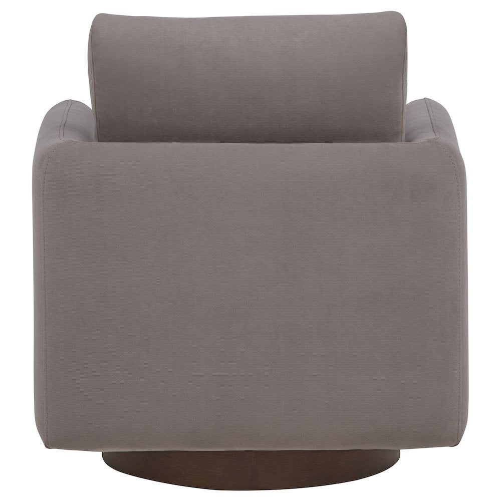 Iris Fabric Upholstered Swivel Accent Chair Stone