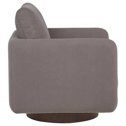 Iris Fabric Upholstered Swivel Accent Chair Stone