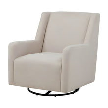 Fabric Upholstered Swivel Glider Chair, Accent Chair for Living Room, Latte