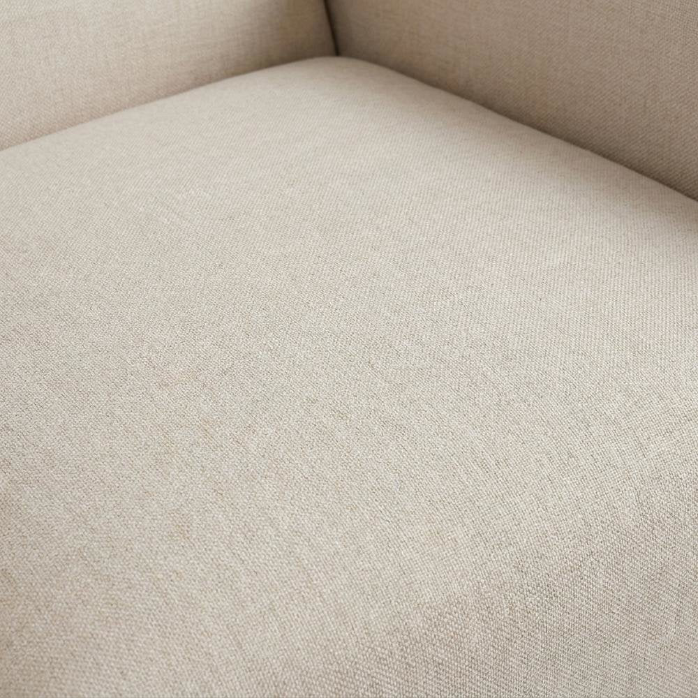 Fabric Upholstered Swivel Glider Chair, Accent Chair for Living Room, Latte