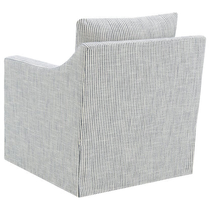 Winter Upholstered Sloped Arm Accent Swivel Chair Grey