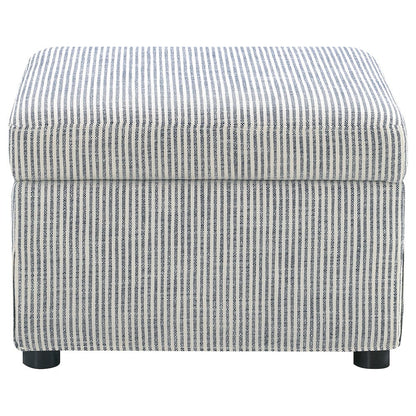 Winter Upholstered Hydraulic Lift Top Storage Ottoman Grey