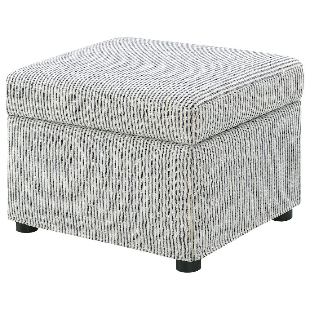 Winter Upholstered Hydraulic Lift Top Storage Ottoman Grey