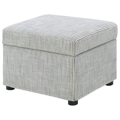 Winter Upholstered Hydraulic Lift Top Storage Ottoman Grey