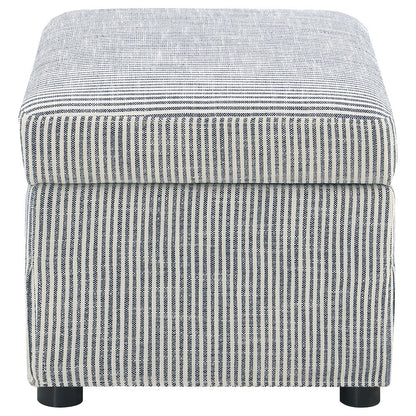 Winter Upholstered Hydraulic Lift Top Storage Ottoman Grey