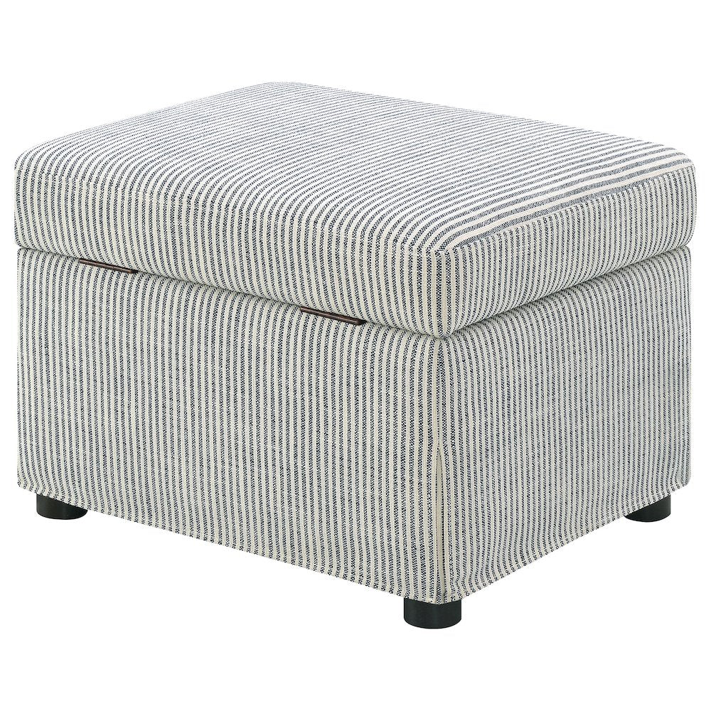 Winter Upholstered Hydraulic Lift Top Storage Ottoman Grey