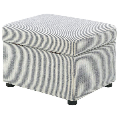 Winter Upholstered Hydraulic Lift Top Storage Ottoman Grey
