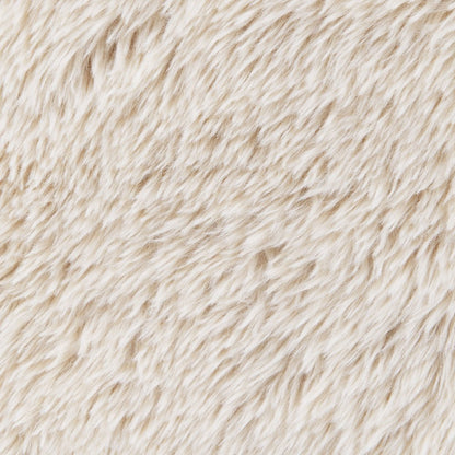 Paquet Faux Fur Upholstered Chair Solid Wood Arms Latte