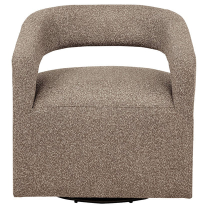 Westhill Boucle Upholstered Swivel Accent Chair Rocky Road
