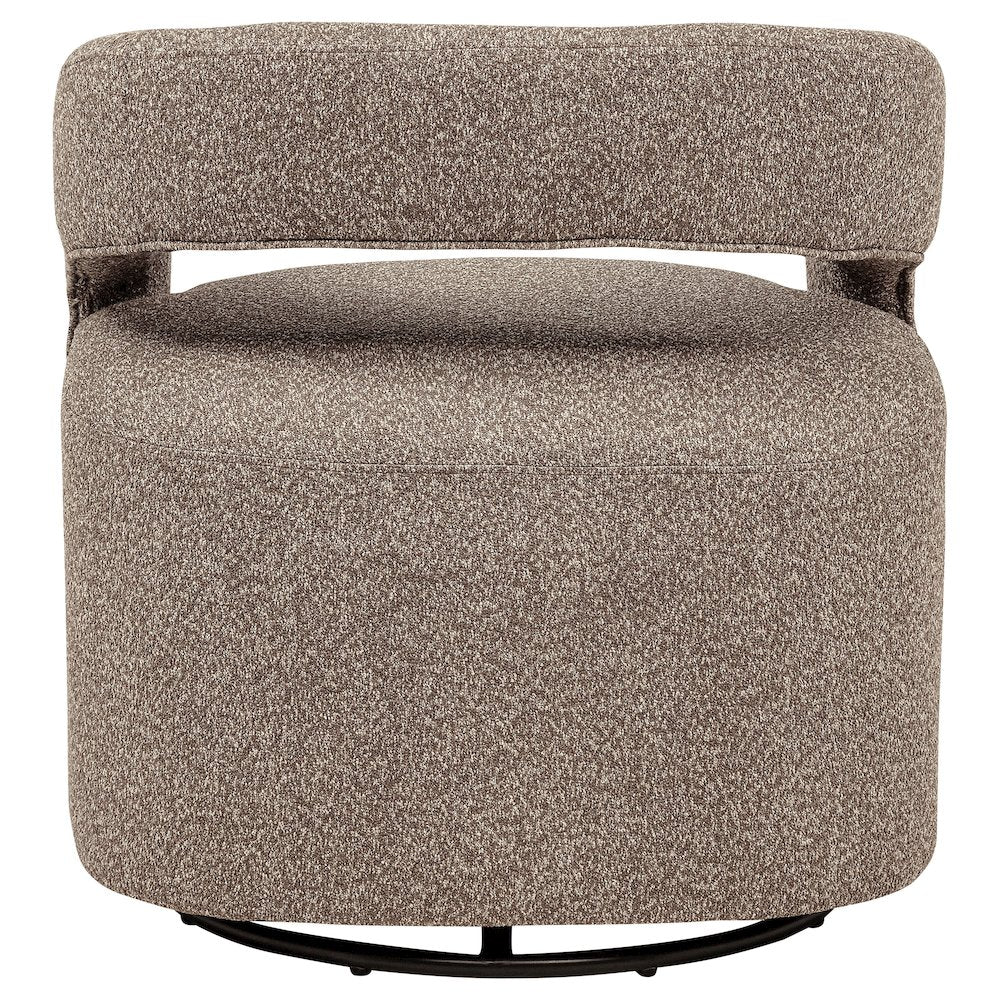 Westhill Boucle Upholstered Swivel Accent Chair Rocky Road