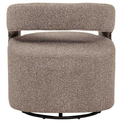 Westhill Boucle Upholstered Swivel Accent Chair Rocky Road