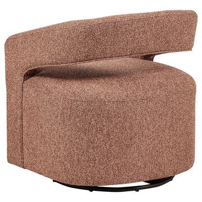 Westhill Boucle Upholstered Swivel Accent Chair Berry