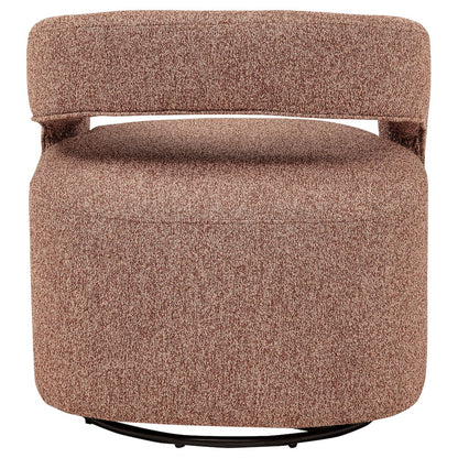 Westhill Boucle Upholstered Swivel Accent Chair Berry