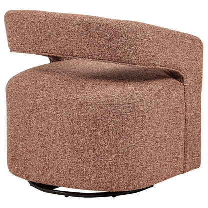 Westhill Boucle Upholstered Swivel Accent Chair Berry