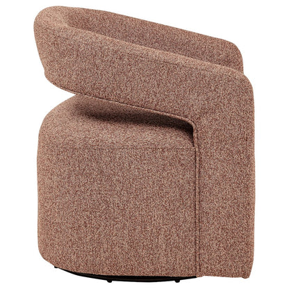 Westhill Boucle Upholstered Swivel Accent Chair Berry