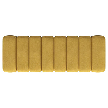 Summer Fabric Upholstered Tufted Accent Bench Mustard Yellow