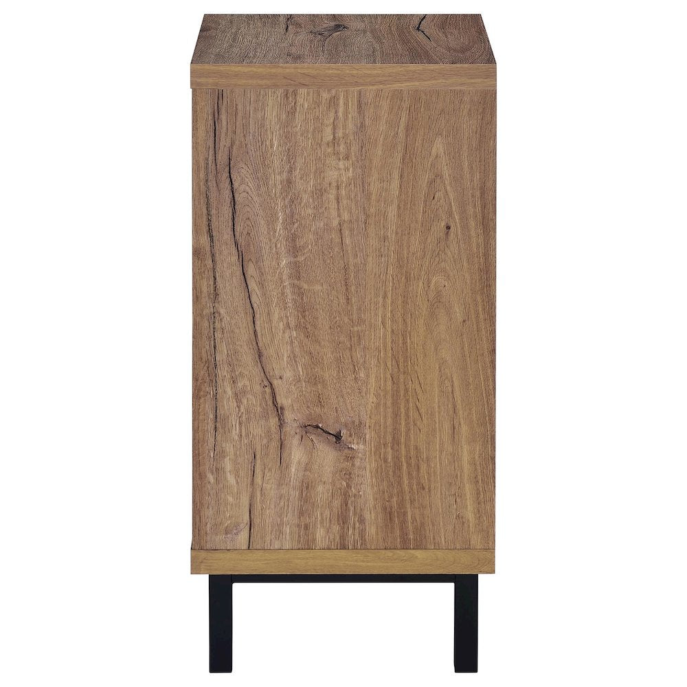 Teller 1-door Entryway Shoe Storage Cabinet Natural Oak