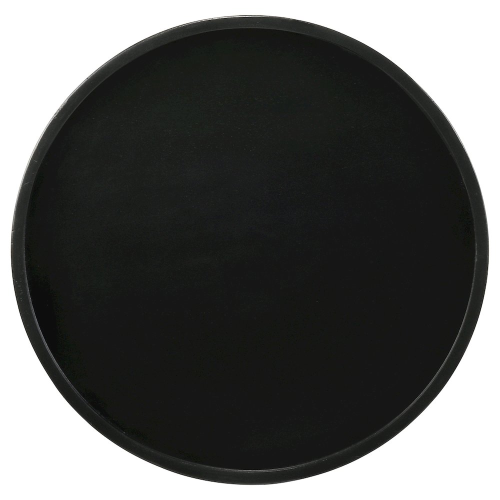 Ixia Round Solid Mango Wood Accent Side Table Black Stain