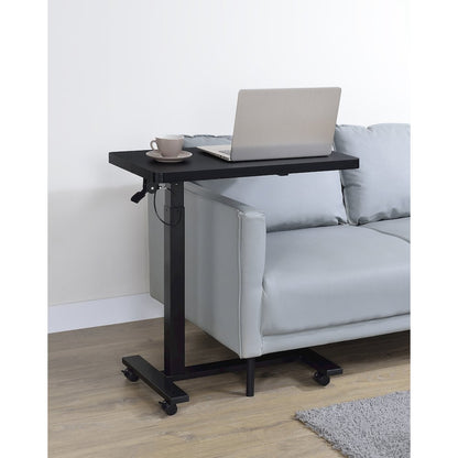 Westpark Pneumatic Adjustable C-Shape Side Table with Casters Black