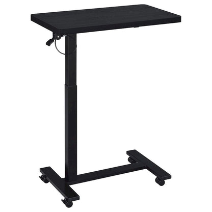 Westpark Pneumatic Adjustable C-Shape Side Table with Casters Black