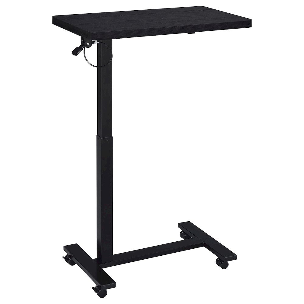 Westpark Pneumatic Adjustable C-Shape Side Table with Casters Black