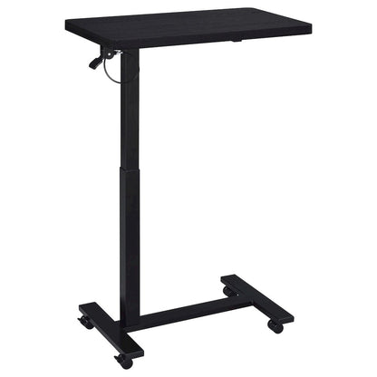 Westpark Pneumatic Adjustable C-Shape Side Table with Casters Black