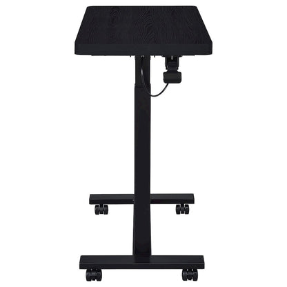 Westpark Pneumatic Adjustable C-Shape Side Table with Casters Black